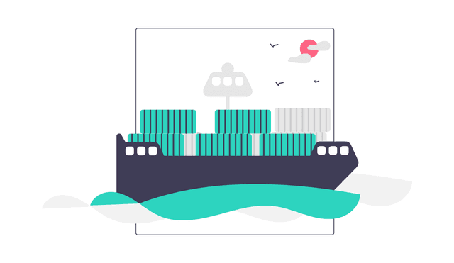 An image of a large shipping boat with many containers on top of it.